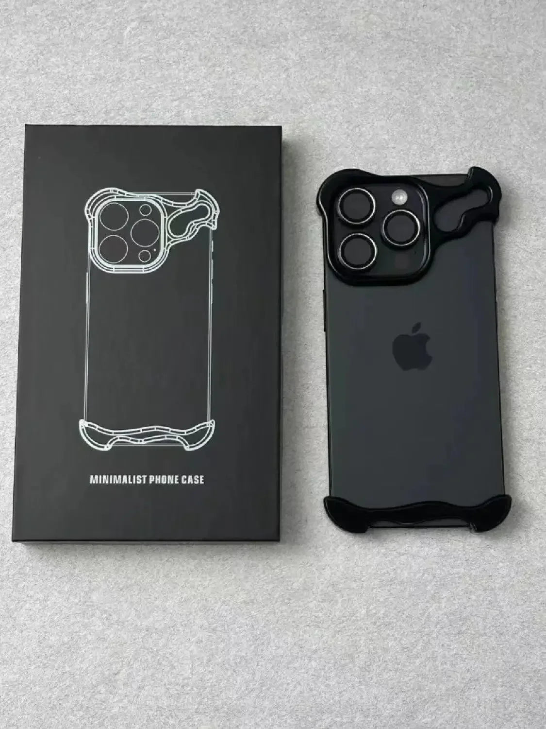 Irregular Metal Bumper Phone Case For IPhone Film Protect Bare Aluminum Shockproof Cover