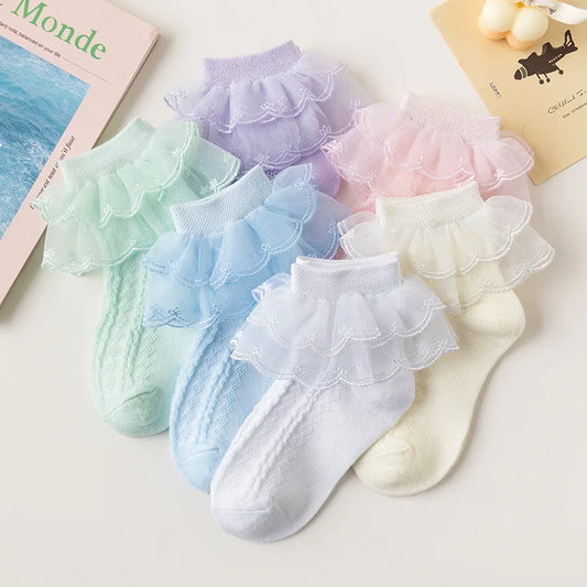 Baby White Lace Cotton Soft Socks