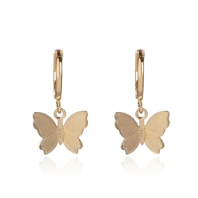 Exaggerated Leaf Flower Hoop Earrings