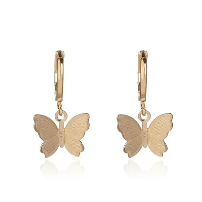 Exaggerated Leaf Flower Hoop Earrings