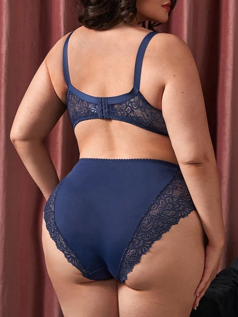 Thin Underwire Lingerie Plus Size Set