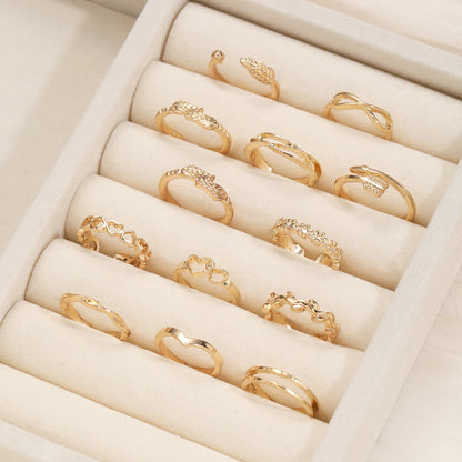 Vintage Smooth Open Rings Set