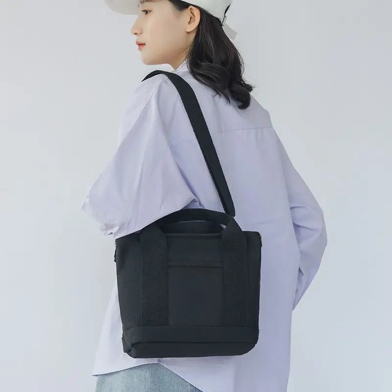 Casual Canvas Crossbody Adjustable Strap Tote Multiple Bag