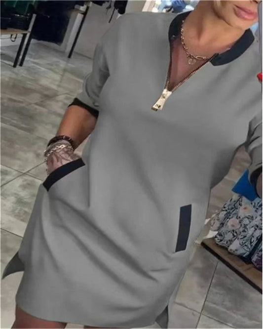 Three-quarter Sleeve Elegant Dress