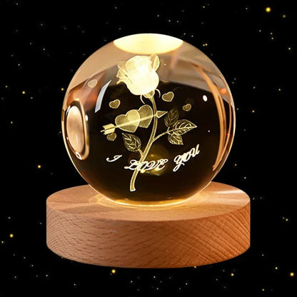 6cm 3D Crystal Ball Glass Ball Planet Earth