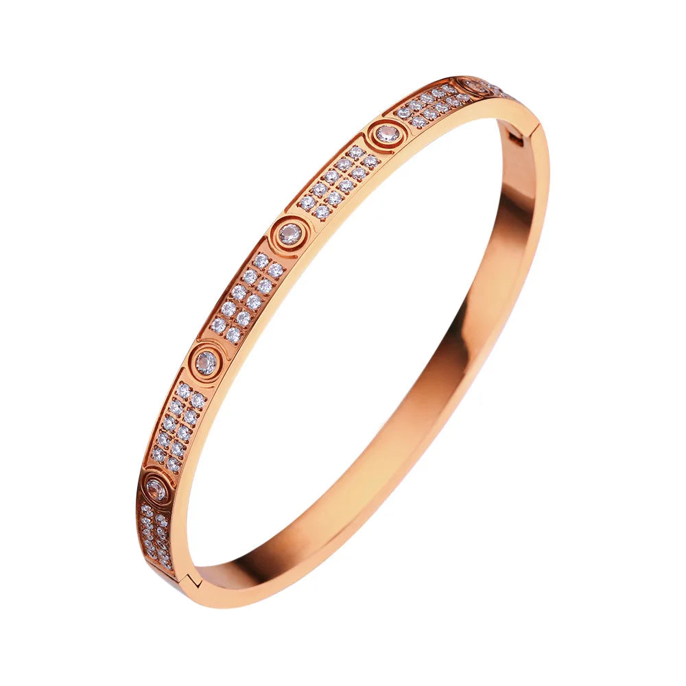 DANA Gold Zircon And Cross Nut Nail Bracelet