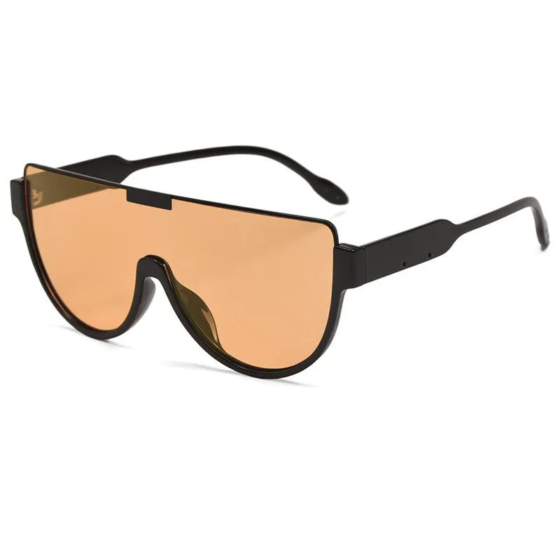 Vintage Semi-round Monoblock  Sunglasses
