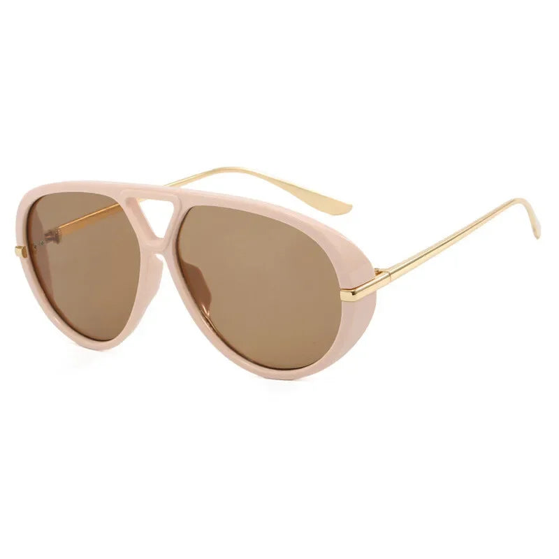 Y2k Large Frame Double Beam Sunglasses