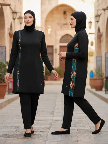 3PCS Thin Style Sporty burkini Muslim Swimwear