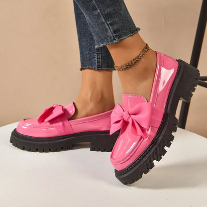 Plus Size Loafers British Style Platform Shoes