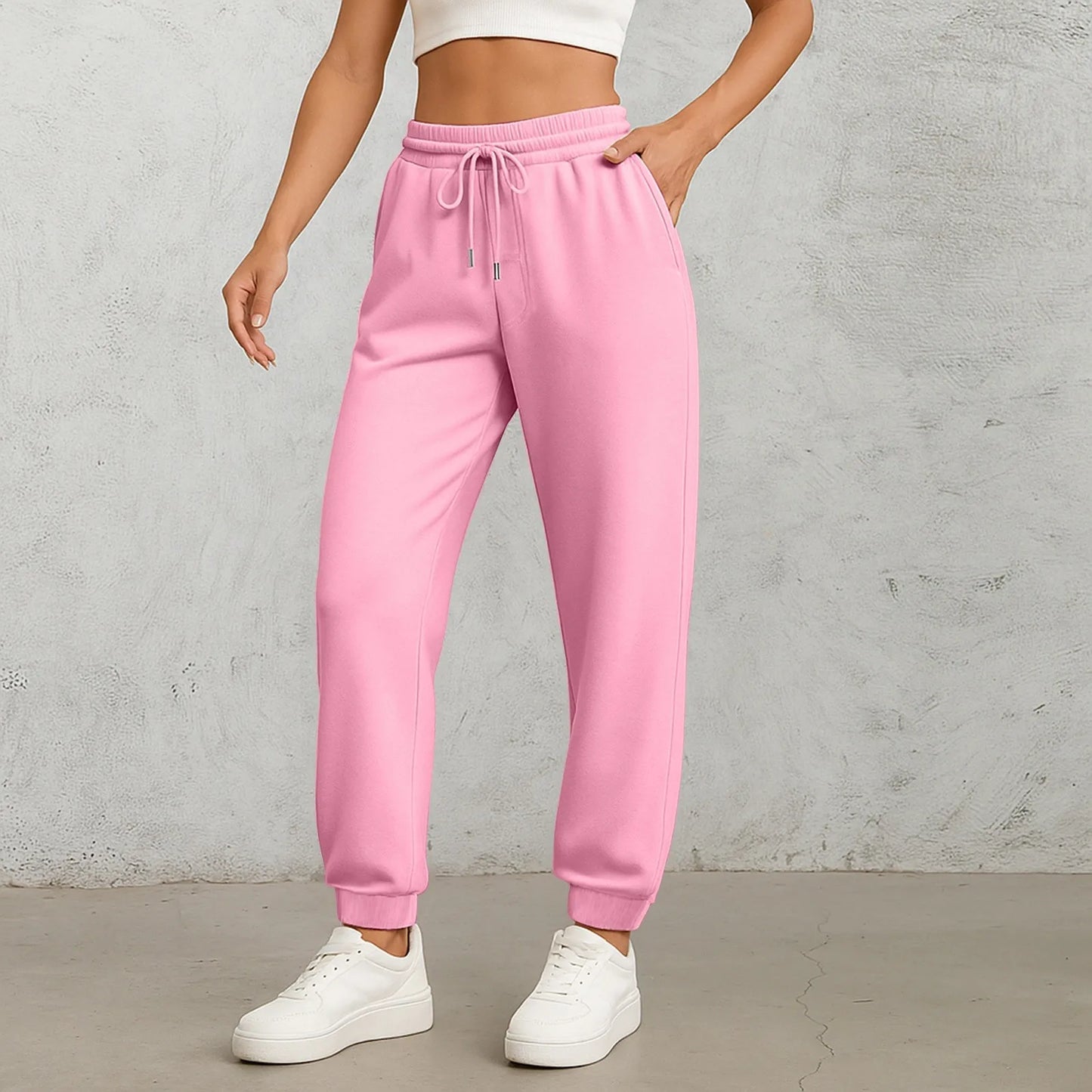 Straight Leg Elastic Waist Pants