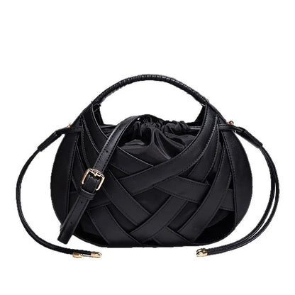 Woven Hollow Handbags Luxury Shoulder Messenger Small Totes Tassel Bag