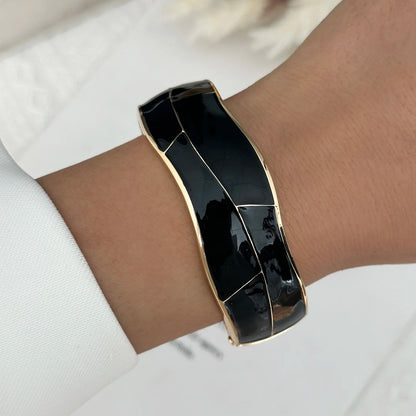 Round Bangles Exaggerated Geometric Wide Cuff Bracelets Hip Hop