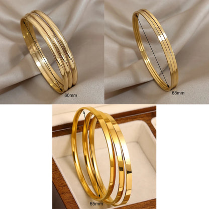 DANA 18K Gold Stainless Steel Bangle Bracelet