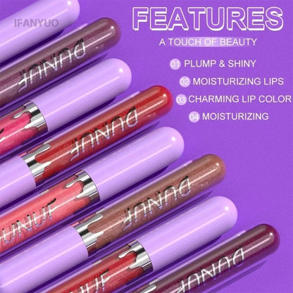 1pc Metallic Liquid Lipstick Long Lasting Glitter Lip Glaze Waterproof