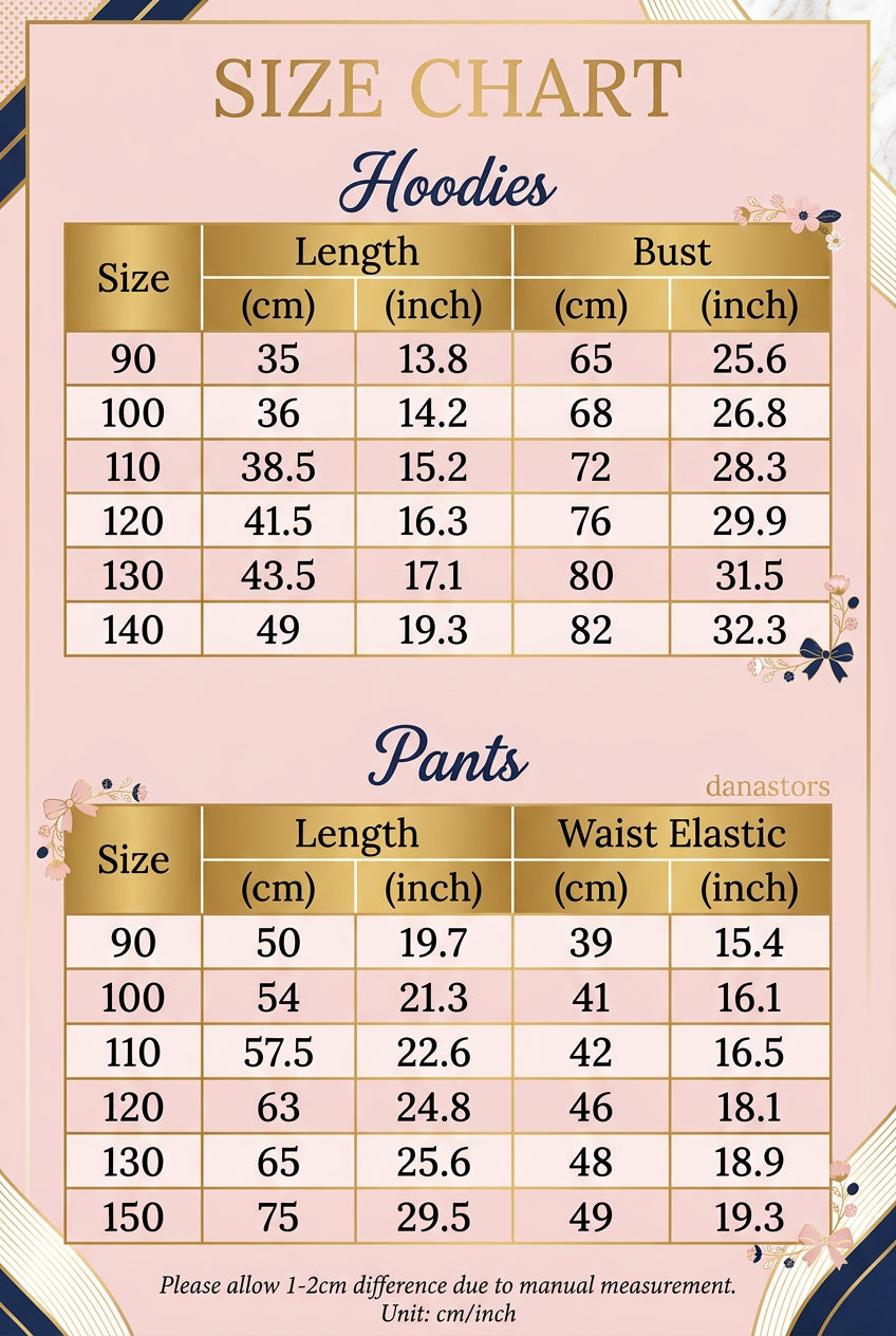 O Neck Long Sleeve Hoodies 0-8years Pullover Set