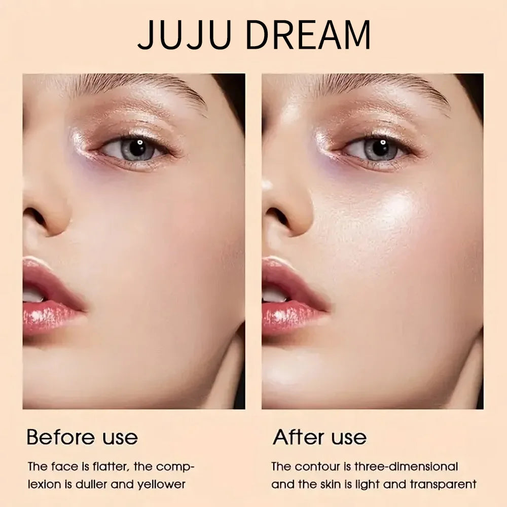 Glowy Highlighter Stick Shimmer Finish Waterproof, Long-Lasting, Easy Blend, Multi-Look, Face & Eye Contour, Skin-Friendly