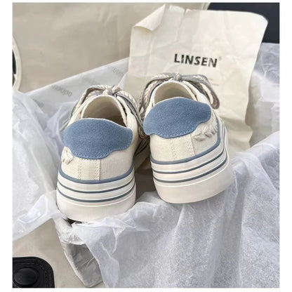 Platform Vulcanized Canvas Shoe Casual Flat Sneakers