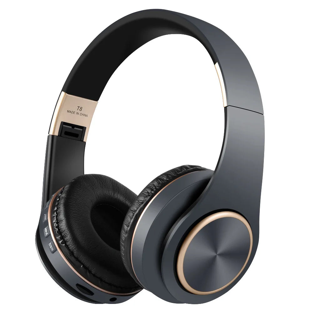 T8 Wireless Headphones Bluetooth 5.3 Stereo Surround Sound Foldable Sport