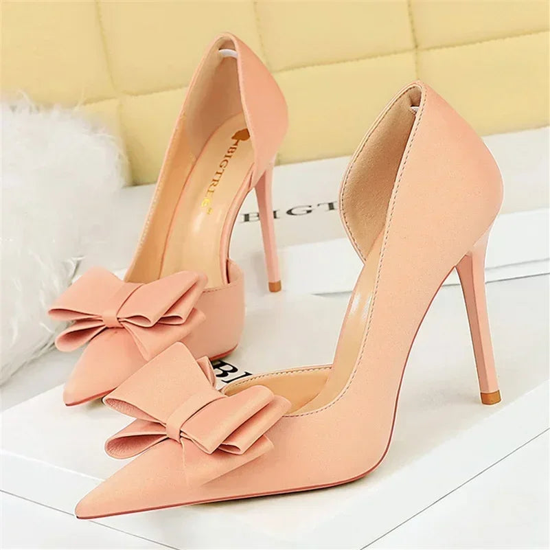 High Heels Silk Satin Shoes