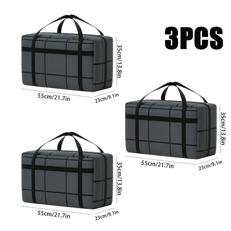Thickened Waterproof Moving Super Large Capacity Striped Storage Bag