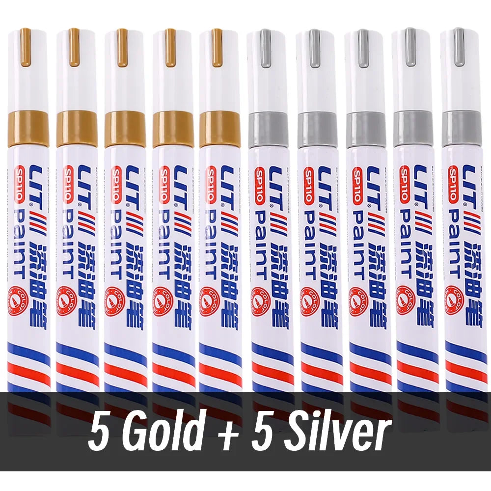 3mm 10p Colorful 8 Colors Permanent Paint Marker Waterproof