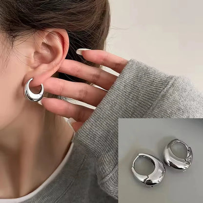 925 Sterling Silver Frosting Hoop Earrings
