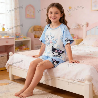 3 to 12 Years Girls Hello Kitty Cat Pajamas Sets