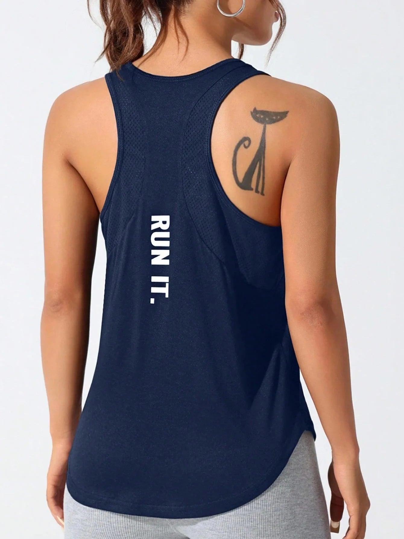stitched letters quick-drying sports vest
