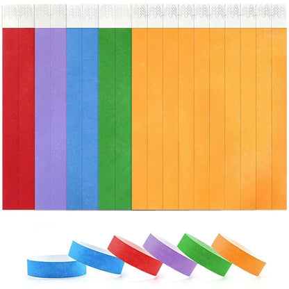 200pcs Waterproof Paper Wristbands Bracelet