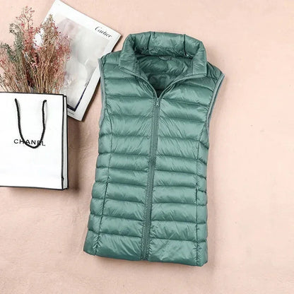 Duck Down Sleeveless Puffer Jacket
