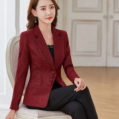 Slim Single Breasted Business Blazer Coats