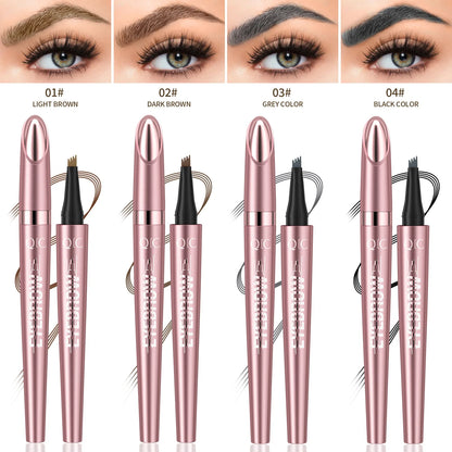 4 Fork Tip Eyebrow Pencil 3D Microblading Waterproof
