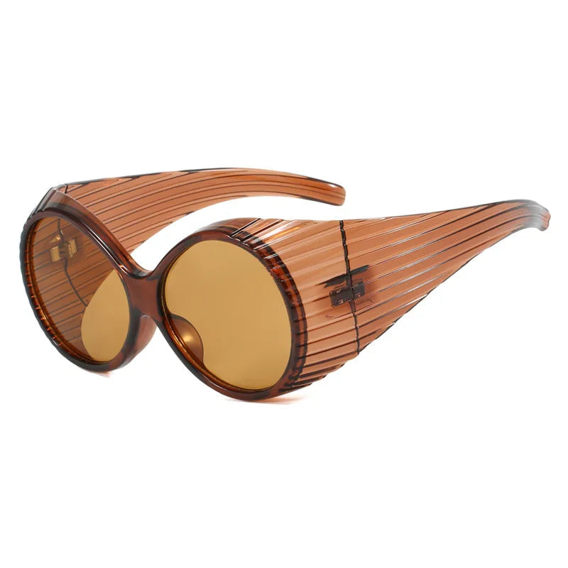 Oversized Round Stage Sunglasses
