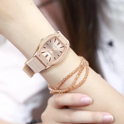 Casual Silicone Strap Quartz Watch