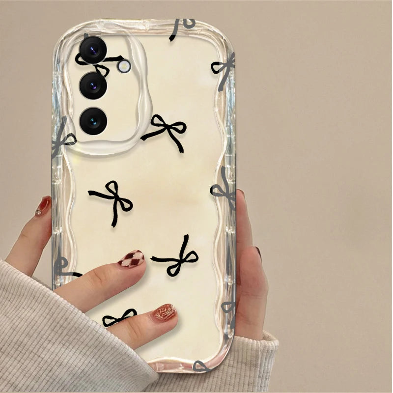 Black Bowknot Heart Case for Samsung Galaxy