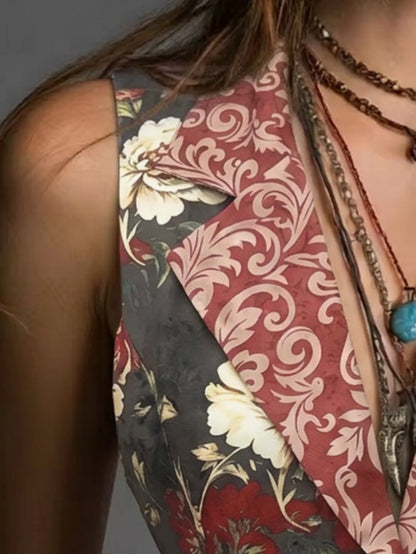 Elegant Spring Summer Autumn Stylish Lapel Sleeveless Vest
