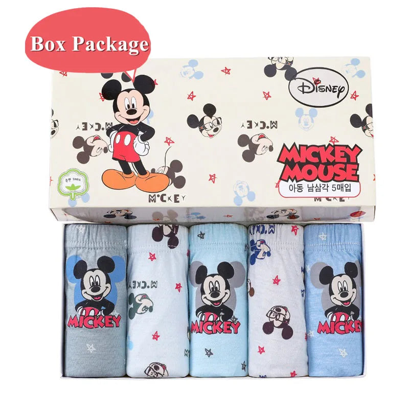 5 Packs/Box Mickey Cartoon Soft Cotton underwear