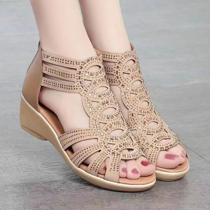 DANA Soft Leather Roman Sandals