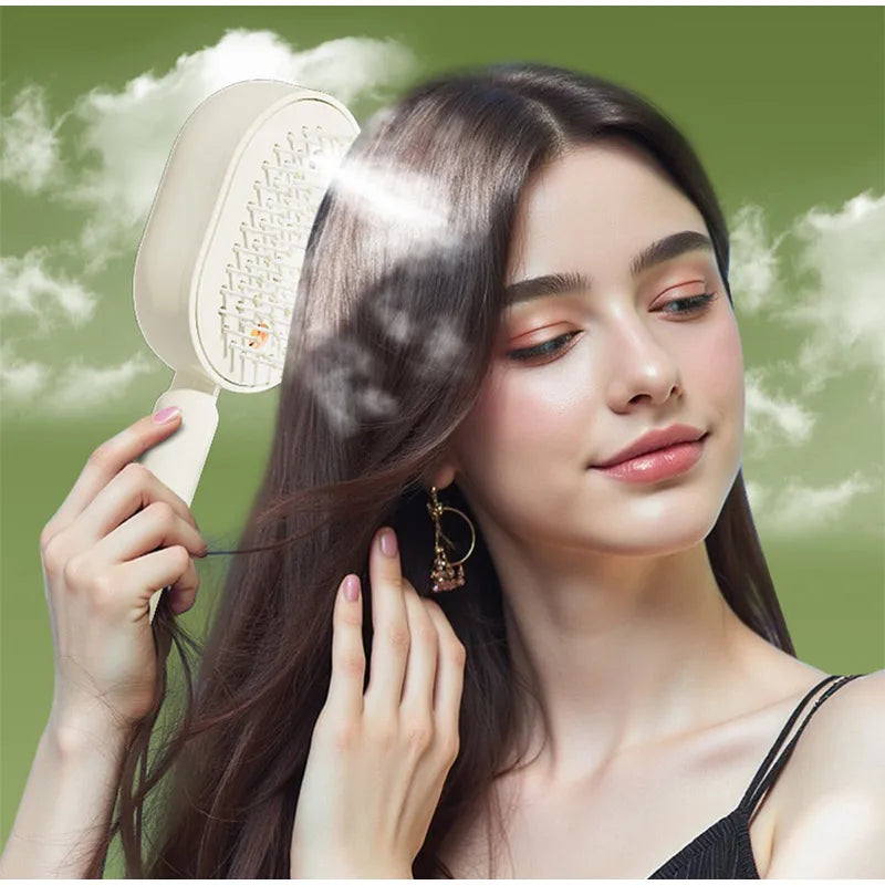 Multifunctional Spray Hair Brush Hydrating Hair Care Brush