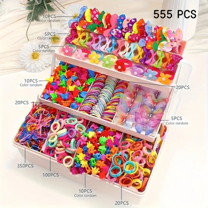 Bow High Elastic Hair Accessories Set No Hurt Hair Colorful Girls Hair Bands