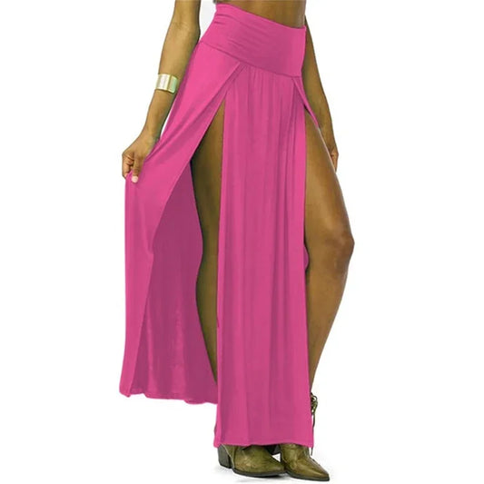 High Waisted Sexy Slits Long Maxi Skirt