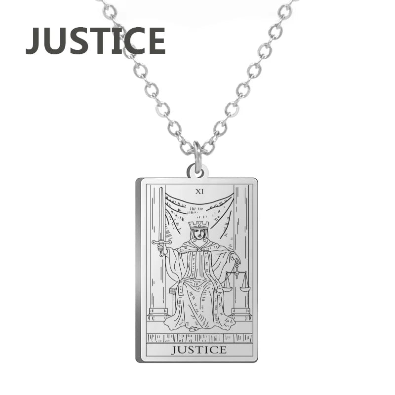 Stainless steel Classic Tarot Pendant Necklace