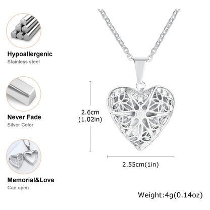 Photo Frame Glossy Stainless Steel Necklaces