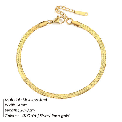 Classic Snake Bone Chain Anklet