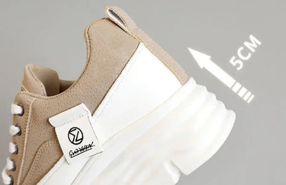 Flats Chunky Lace-up Walking Sneakers