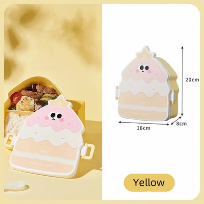 Cute Bear Lunch Box With Compartments Lunch Food Container