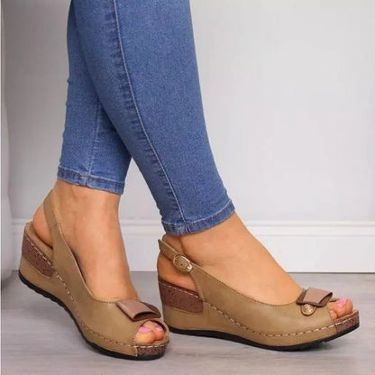 DANA Chunky Wedges Open Toe Sandals