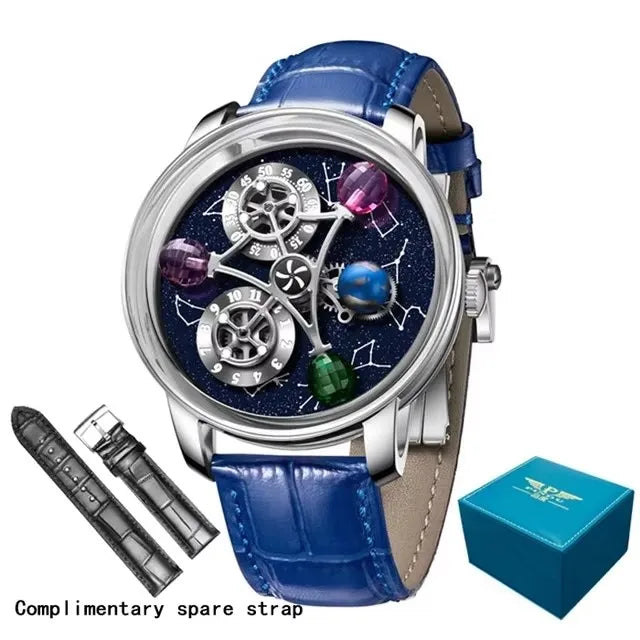 Starry Twelve Constellations Mechanical Sapphire Waterproof Mechanical Wristwatches