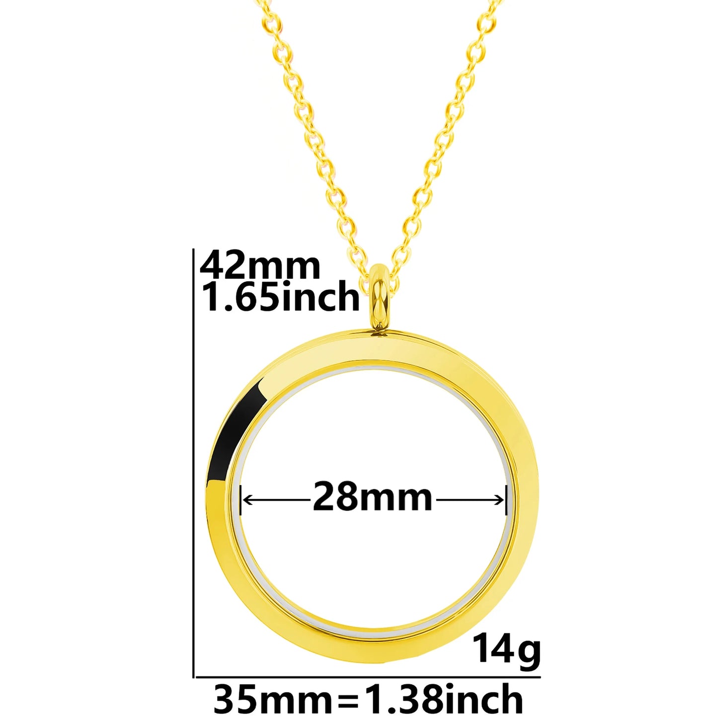 Twist Locket Pendant Photo Floating Charm Necklace
